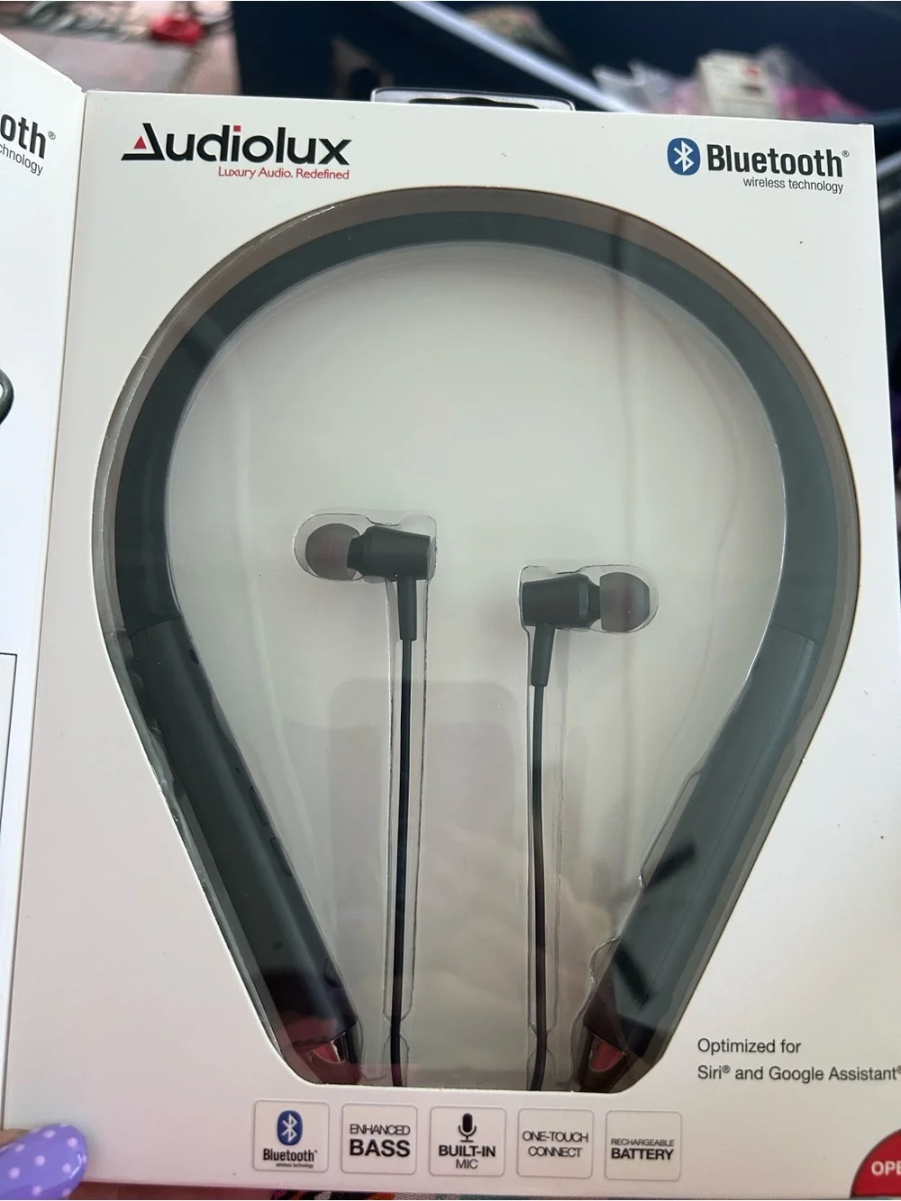 Black Wireless Neckband Headset - Bluetooth